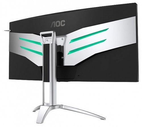 Монитор AOC AG352UCG 35 AOC AGON AG352UCG Silver-Black с поворотом экрана (MVA, изогнутый, 3440x1440, 100Hz, 4 ms, 178°/178°, 300 cd/m, 2000:1, +HDMI, +DisplayPort, +2xUSB, +MM, NVIDIA G-SYNC)