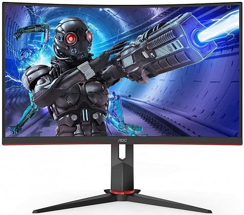 Монитор AOC C27G2ZU 27 C27G2ZU Black-Red (VA, изогнутый, 1920x1080, 240Hz, 0.5 ms, 178°/178°, 300 cd/m, 80M:1, +2xHDMI 2.0, +DisplayPort 1.2, +4xUSB 3.2, +MM, +регулировка по высоте, FreeSync)