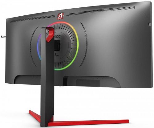 Монитор AOC AG353UCG 35 AGON AG353UCG Black-Red (VA, изогнутый, 3440x1440, 200Hz, HDR1000, 2 ms, 178°/178°, 1000 cd/m, 80M:1, +HDMI 2.0, +2xDisplayPort 1.4, +4xUSB 3.1, +MM, +регулировка по высот