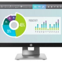 Монитор ЖК HP EliteDisplay E202 20,1600 x 900,60 Гц,IPS,7 мс,1000:1,250 кд/м2,178°/178°,VGA,HDMI,DisplayPort 1.2,3 USB 2.0,(M1F41AA)