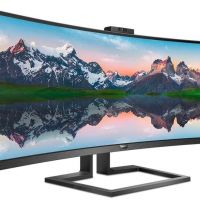 Монитор Philips 439P9H/01 43,4 439P9H черный VA LED 32:10 HDMI M/M Cam глянцевая HAS Pivot 450cd 178гр/178гр 3840x1200 DisplayPort Ultra HD USB 14.37кг