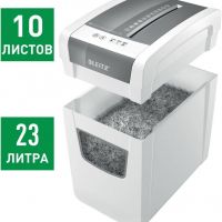 Leitz 80010000 Шредер Leitz IQ Home Office (секр.P-4)/фрагменты/10лист./23лтр./скрепки/скобы
