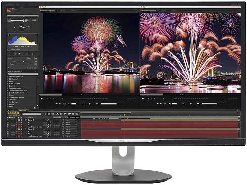 Монитор 32 PHILIPS 328P6AUBREB/00 Black с поворотом экрана (IPS, LED, 2560x1440, 4 ms, 178°/178°, 450 cd/m, 50M:1, +HDMI, +DisplayPort, +USB-Type C, +RJ45, +MM)