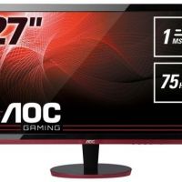 Монитор AOC G2778VQ 27 AOC G2778VQ Black-Red (LED, 1920x1080, 1 ms, 170°/160°, 300 cd/m, 80M:1, +HDMI, +DisplayPort, +MM)