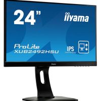 Монитор 23,8 Iiyama ProLite XUB2492HSU-1 (1920*1080, 5 мс, 250 кд/м2, 5000000:1, 178°/178°) IPS, HDMI, DisplayPort, VGA, USB, SPK, HAS, Pivot (XUB2492HSU-B1)