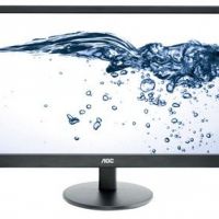 Монитор 23,6 AOC E2470SWDA (1920*1080, 5 мс, 20000000:1, 250 кд/м², 170°/160°) DVI-D (HDCP), VGA (D-Sub), аудио стерео. SPK (E2470SWDA)