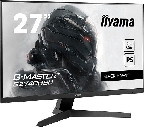Монитор IIYAMA G2740HSU-B1 27 [16:9] 1920х1080(FHD) IPS, nonGLARE, 250cd/m2, H178°/V178°, 1000:1, 80M:1, 16,7 миллионов цветов, 1ms, HDMI, DP, USB-Hub, Tilt, Speakers, Audio out, 3Y, Black (G2740HSU-B1)