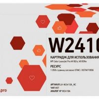 Лазерный картридж EasyPrint W2410A для принтеров HP Color LaserJet Pro M182n, M183fw, черный 1050 страниц