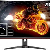 Монитор AOC CQ32G1 32 AOC CQ32G1 Black (VA, LED, изогнутый, 2560x1440, 144Hz, 1 ms, 178°/178°, 300 cd/m, 80M:1, +HDMI 1.4, +HDMI 2.0, +DisplayPort 1.2)