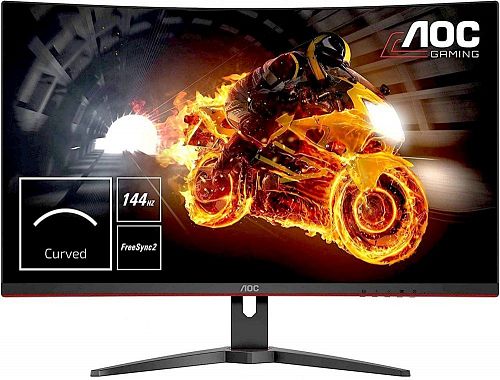 Монитор AOC CQ32G1 32 AOC CQ32G1 Black (VA, LED, изогнутый, 2560x1440, 144Hz, 1 ms, 178°/178°, 300 cd/m, 80M:1, +HDMI 1.4, +HDMI 2.0, +DisplayPort 1.2)