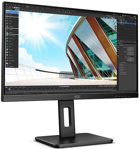 Монитор AOC 27P2C 27 27P2C Black с поворотом экрана (IPS, 1920x1080, 75Hz, 4 ms, 178°/178°, 250 cd/m, 50M:1, +HDMI, +DisplayPort 1.2, +4xUSB 3.2, +USB-Type C, +MM)