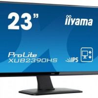 Монитор 23 Iiyama ProLite XUB2390HS-1 (1920*1080, 5 мс, 250 кд/м2, 5000000:1, 178°/178°) AH-IPS, DVI-D (HDCP), HDMI, VGA, SPK, HAS, Pivot (XUB2390HS-B1)