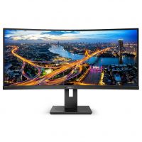 Монитор 34 PHILIPS 345B1C/00 Black с поворотом экрана (VA, изогнутый, 3440x1440, 100Hz, 5 ms, 178°/178°, 300 cd/m, 80M:1, +2xHDMI 2.0, +DisplayPort 1.2, +5xUSB(4xUSB 3.2), +MM)