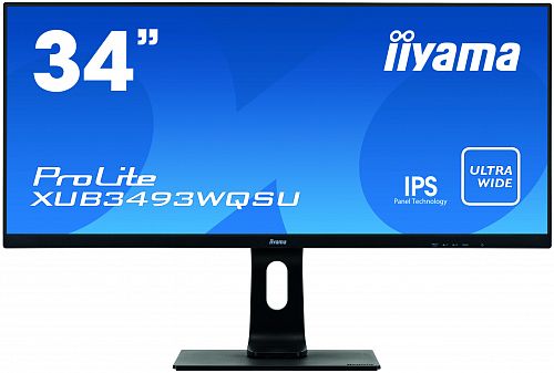Монитор ЖК IIYAMA ProLite XUB3493WQSU-B1 34 черный IPS LED 4ms 21:9 HDMI M/M матовая HAS Pivot 1000:1 400cd 178гр/178гр 3440x1440 DisplayPort USB 9.5кг