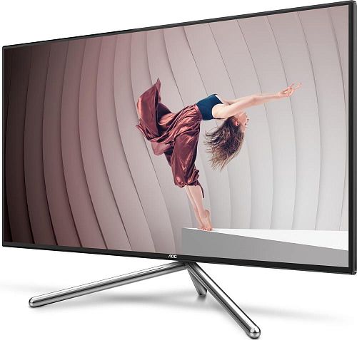 Монитор AOC U32U1 32 U32U1 Black-Silver PORSCHE design с поворотом экрана (4K, IPS, 3840x2160, HDR600, 5 ms, 178°/178°, 50M:1, +HDMI 1.4, +HDMI 2.0, +DisplayPort 1.2, +3xUSB 3.1, +USB-Type C 3.1,