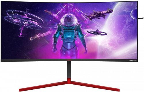 Монитор AOC AG353UCG 35 AGON AG353UCG Black-Red (VA, изогнутый, 3440x1440, 200Hz, HDR1000, 2 ms, 178°/178°, 1000 cd/m, 80M:1, +HDMI 2.0, +2xDisplayPort 1.4, +4xUSB 3.1, +MM, +регулировка по высот