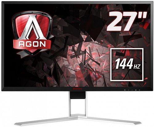 Монитор AOC AG271QG 27 AOC AGON AG271QG Black-Red с поворотом экрана (IPS, LED, 2560x1440, 165Hz, 4 ms, 178°/178°, 350 cd/m, 50M:1, +HDMI, +DisplayPort, +4xUSB, +MM, NVIDIA G-SYNC)