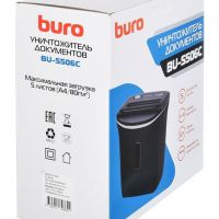 Уничтожитель бумаг BURO Home BU-S506C,  P-4,  4х36 мм [os506c]