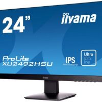 Монитор 23,8 Iiyama ProLite XU2492HSU-1 (1920*1080, 5 мс, 250 кд/м2, 5000000:1, 178°/178°) IPS, HDMI, DisplayPort, VGA, USB, SPK, Flicker-Free (XU2492HSU-B1)