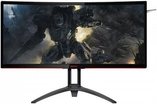 Монитор AOC AG352UCG6 35 AOC AGON AG352UCG6 Black (MVA, изогнутый, LED, 3440x1440, 4 ms, 178°/178°, 300 cd/m, 2500:1, +HDMI, +DisplayPort, +2xUSB, +MM, +регулировка по высоте)