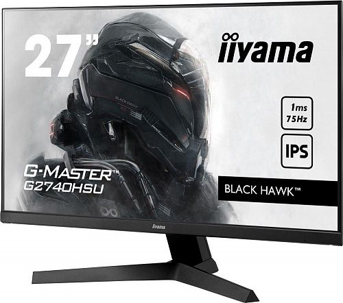 Монитор IIYAMA G2740HSU-B1 27 [16:9] 1920х1080(FHD) IPS, nonGLARE, 250cd/m2, H178°/V178°, 1000:1, 80M:1, 16,7 миллионов цветов, 1ms, HDMI, DP, USB-Hub, Tilt, Speakers, Audio out, 3Y, Black (G2740HSU-B1)