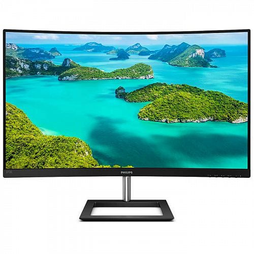 Монитор 27 PHILIPS 272E1CA/00 Black (VA, изогнутый, 1920x1080, 75Hz, 4 ms, 178°/178°, 250 cd/m, 3000:1, +HDMI, +DisplayPort, +MM, AMD AdaptiveSync)