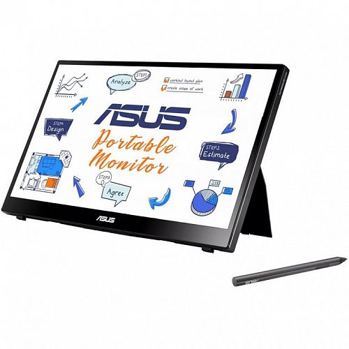 Монитор Asus 14 MB14AHD черный /IPS/ LED /1ms /16:9/ HDMI /матовая/ HAS /800:1 /400cd /170гр/170гр/ 1920x1080 FHD/ USB/ 3.37кг