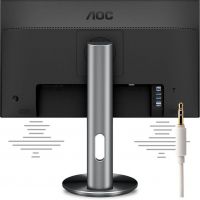 Монитор AOC Q2790PQU 27 AOC Q2790PQU Silver-Black с поворотом экрана (IPS, LED, 2560x1440, 4 ms, 178°/178°, 350 cd/m, 20M:1, +HDMI, +DisplayPort, +USB, +MM)